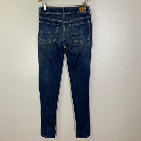 American Eagle Straight Leg Super Stretch Jeans Womens Size 2 - Picture 4 of 6